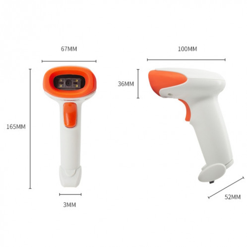Scanner de codes-barres laser SYCREADER Supermarket, modèle : filaire unidimensionnel (orange) SH01EE1012-05